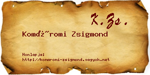 Komáromi Zsigmond névjegykártya